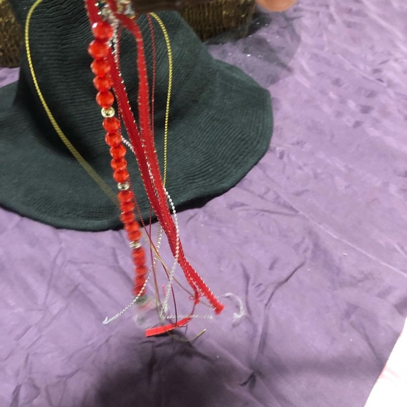 Ceremonial candle snuffer-new-11” brass, wood handle, embellishments. - Picture 5 of 6